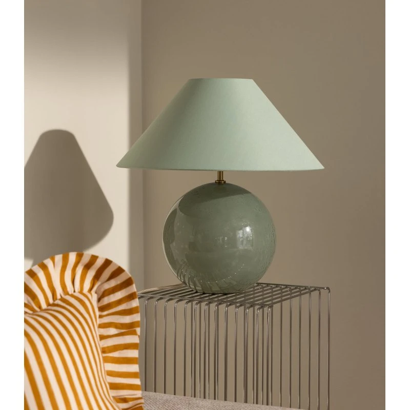 Globen Lighting Tischleuchte Iris 45 - Grün, Stoffschirm, 45 cm