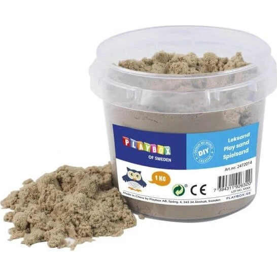Natur Play Sand Kinetischer Sand Natur, 1 kg, Playbox