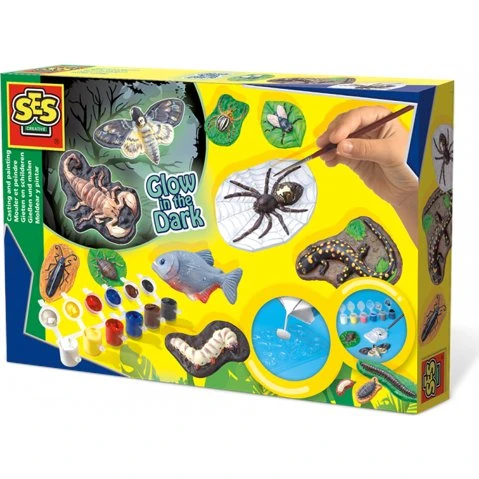 SES Creative Gruseltiere Glow in the Dark Set