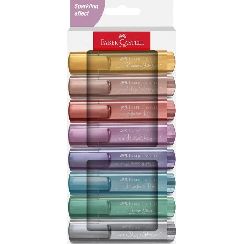 Faber-Castell TEXTLINER 46 Metallic Textmarker, 8er Set