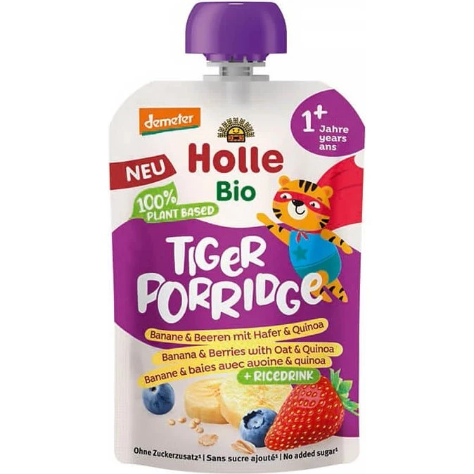 Holle Bio Mousse Tiger Banane & Beeren mit Hafer & Quinoa, 110g