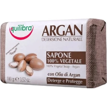 Equilibra Argan-Seife, 100% pflanzlich, 100g