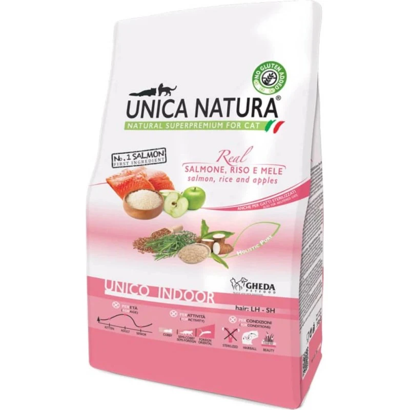 UNICA Natura Indoor Lachs & Reis Katzentrockenfutter, 1,5kg