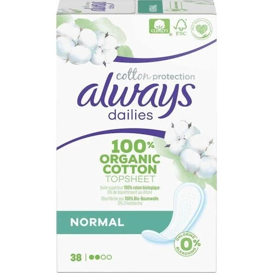 ALWAYS Dailies Cotton Protection Slipeinlagen Normal, 38 Stück