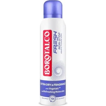 Borotalco Deodorant Spray Fresh Non-Stop Wasserblumen-Duft, 150 ml