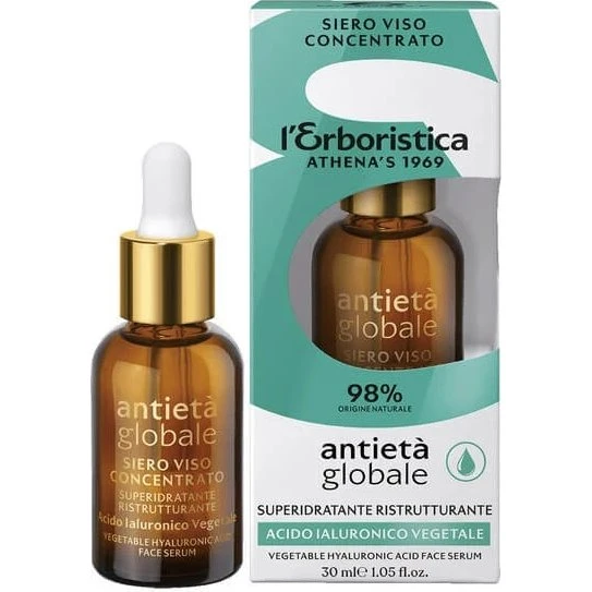 L'Erboristica Antieta Globale Feuchtigkeitsspendendes Gesichtsserum, 30 ml