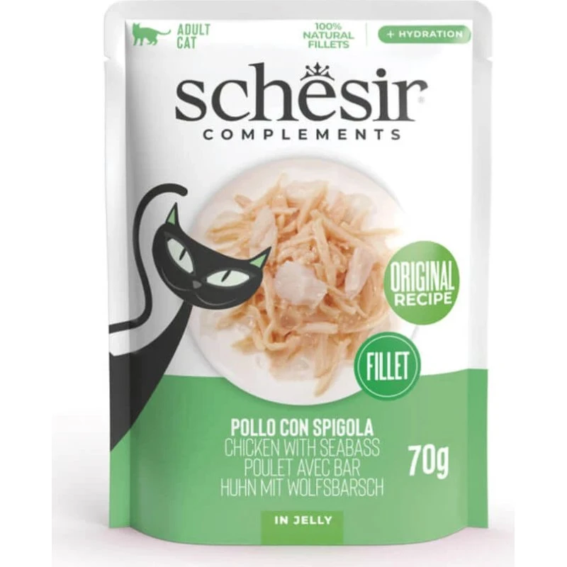Schesir Complementary In Jelly Huhn & Barsch Katzenfutter 70g