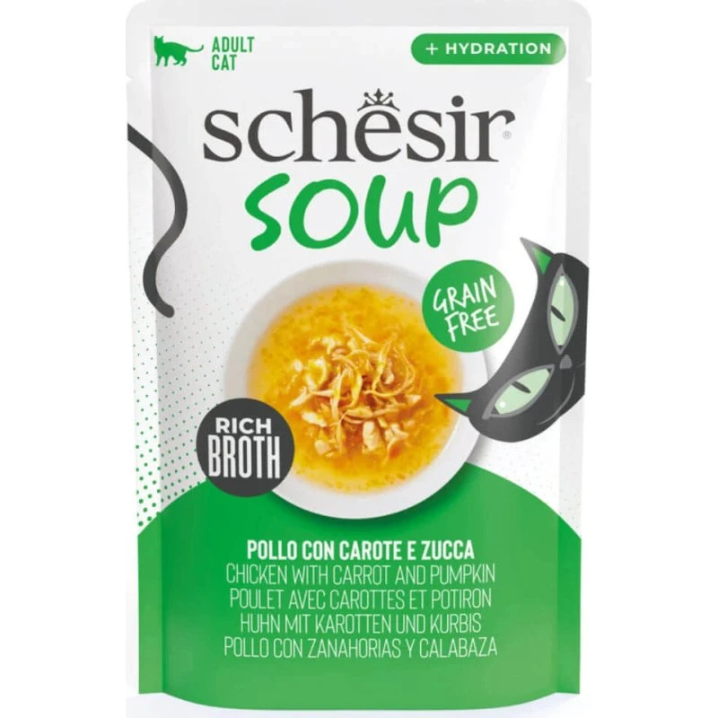 Schesir Ergänzende Suppe Huhn & Kürbis, Getreidefrei, 40g