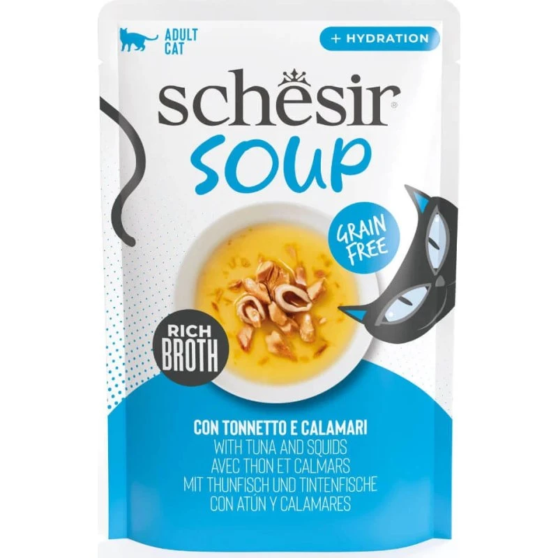 Schesir Ergänzende Suppe Thunfisch & Tintenfisch, 40g