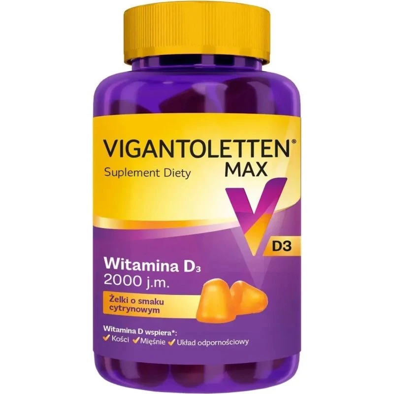 Vigantoletten Max Vitamin D Gummibonbons Zitronengeschmack - 60 Stück