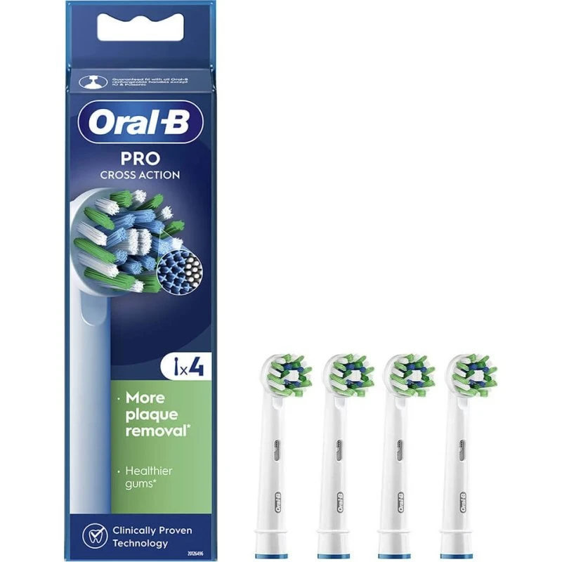 Oral-B Pro Cross Action Ersatzbürstenköpfe, 4er Pack