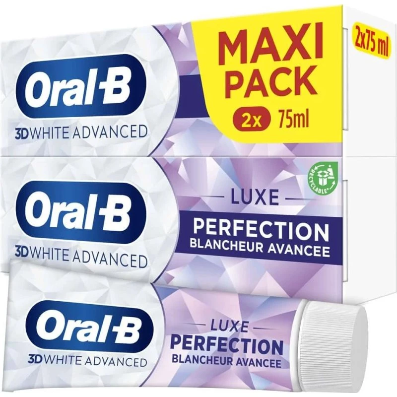 Oral-B 3D White Advanced Whitening Perfection Zahnpasta 2x75ml