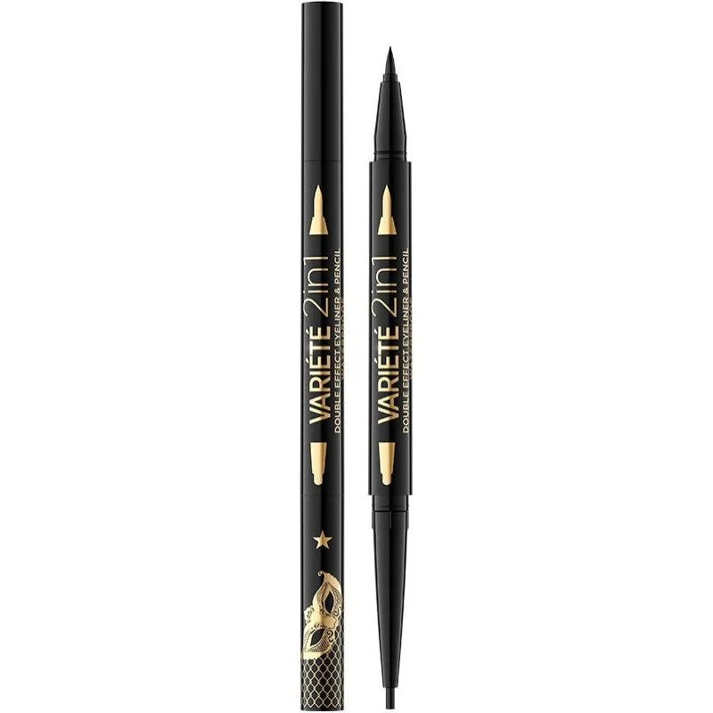 Eveline Variete 2in1 Eyeliner & Kajalstift Ultra Black