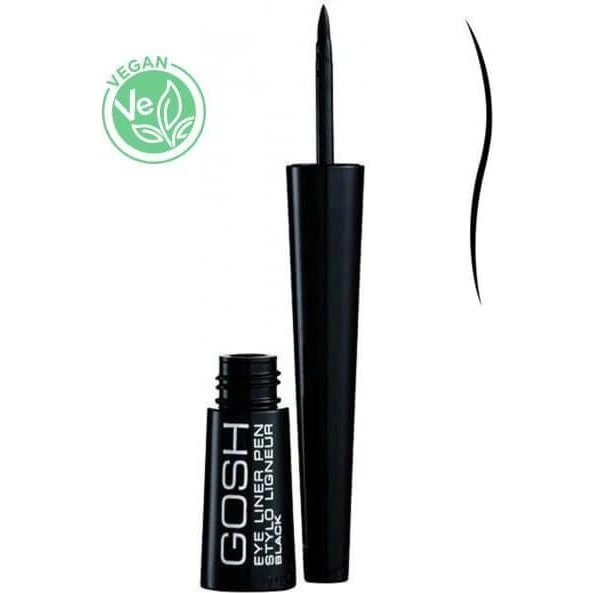 GOSH 2,5 ml Black Liquid Eyeliner Pen