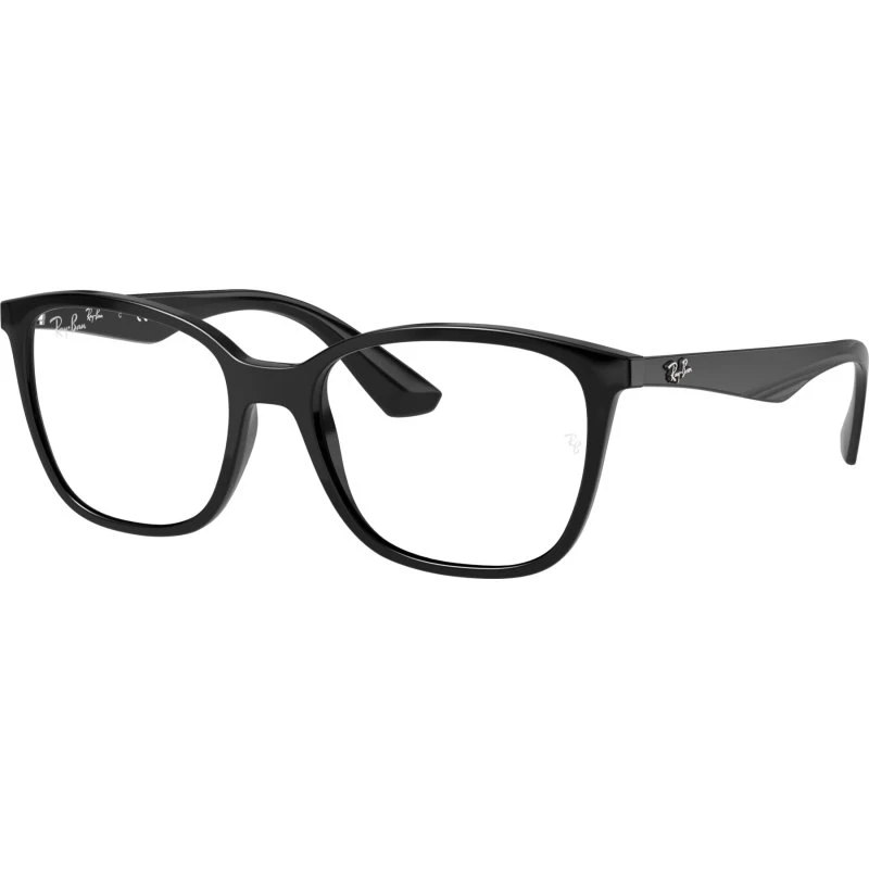 Ray-Ban RX 7066 2000 52 Schwarz, Kunststoff, Rechteckig