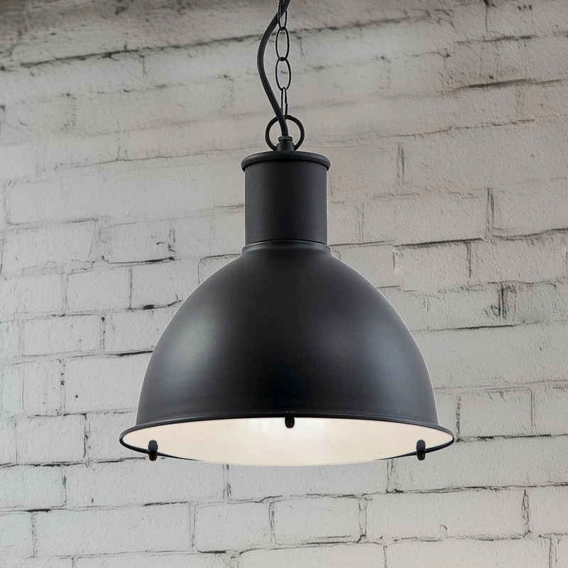Lindby Außenpendelleuchte Luciane, Schwarz, Aluminium, Ø 31,8 cm