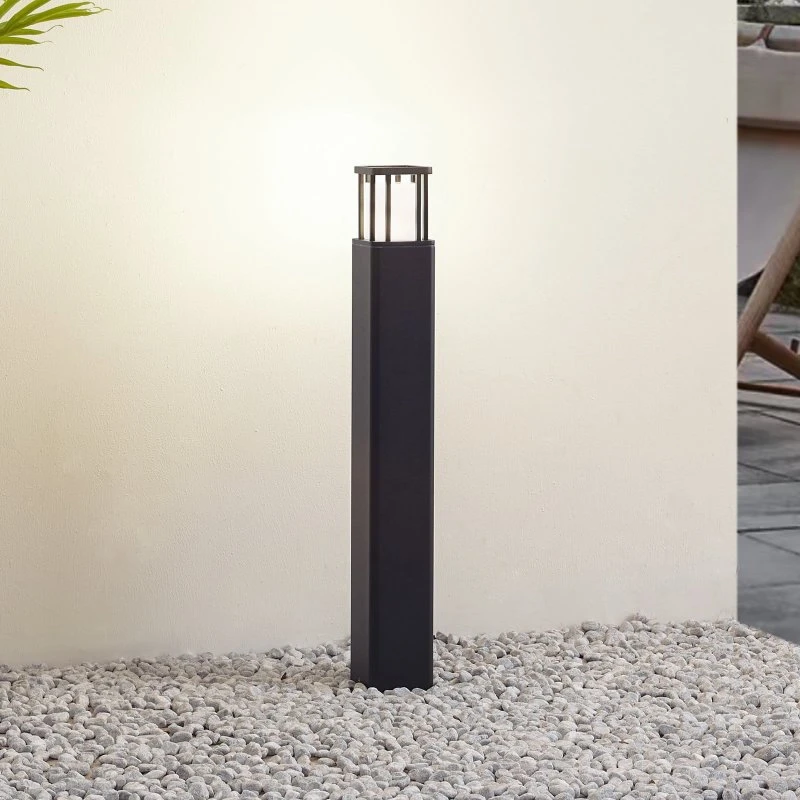 Lucande LED-Poller Dakil Schwarz - 65cm Aluminium - Modern