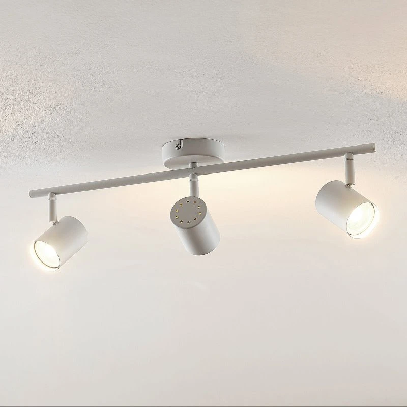 Lindby Jorell 3 Deckenleuchte Matt-Weiß, 3-flammig, Metall