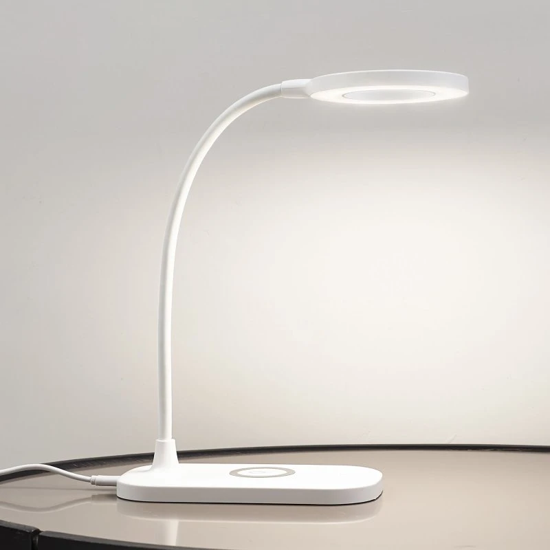 Lindby LED-Tischlampe Siona Weiß mit CCT, Dimmfunktion & Ladestation