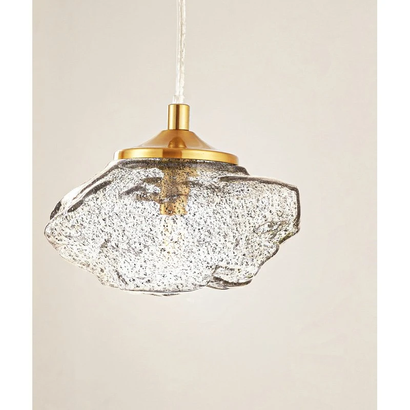 Lindby Pendelleuchte Piatra Rauch/Messing Glas Ø 16 cm