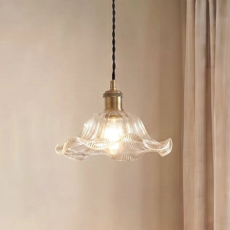 Lindby Pendelleuchte Ludowika, Glas transparent, Ø25cm, E27