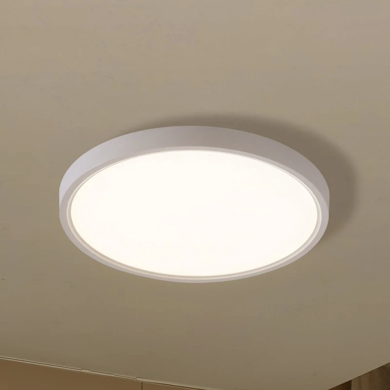 Lindby Smart-LED-Deckenleuchte Deika, Ø 40 cm, Weiß, Tuya