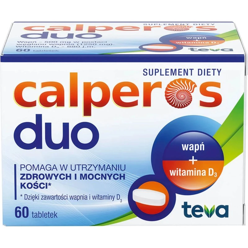 Teva Calperos Duo, 60 Tabletten (Kalzium & Vitamin D)