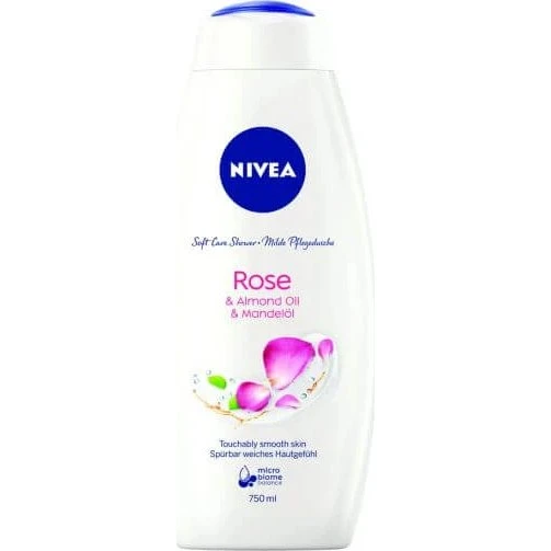 Nivea Duschgel Rose & Mandelöl, 750 ml