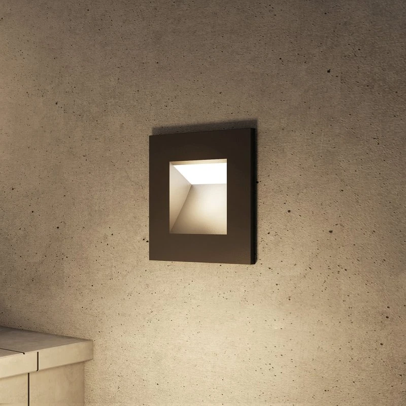 Zamo Arcchio Wandeinbauleuchte IP65 Schwarz, 12 cm, G9