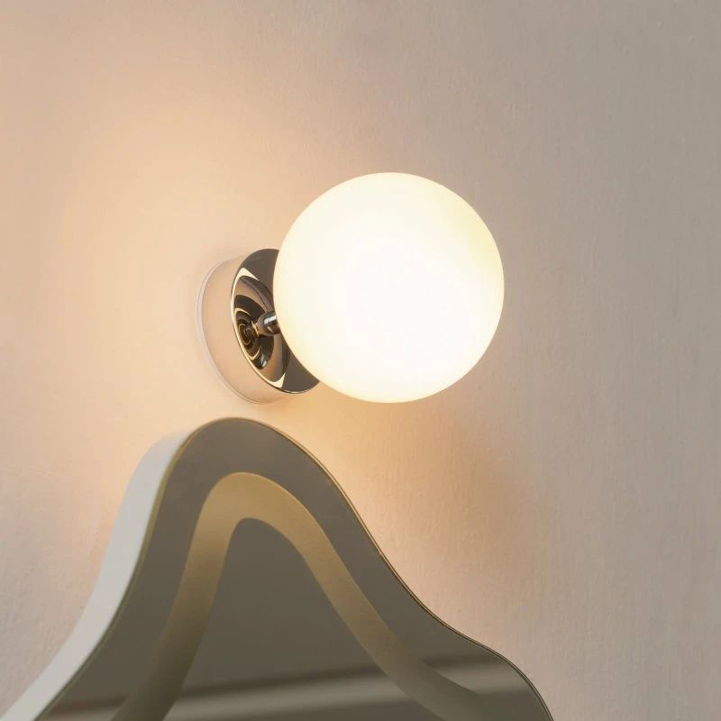 Arcchio Maviris Deckenleuchte Ø12 Chrome/Opal LED-Badlampe