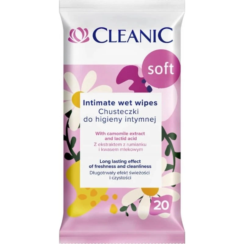 Cleanic Soft Intimhygienetücher, 20 Stück, biologisch abbaubar