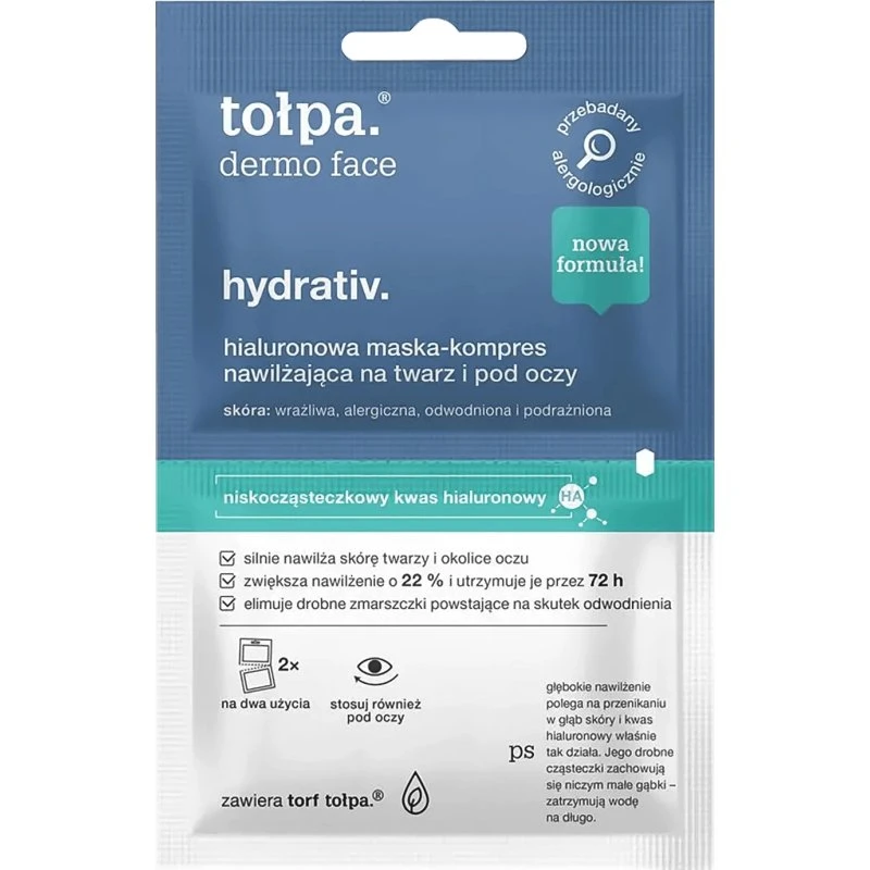 Tołpa Dermo Face Hydrativ Hyaluron-Gesichts- & Augenmaske, 2x6ml