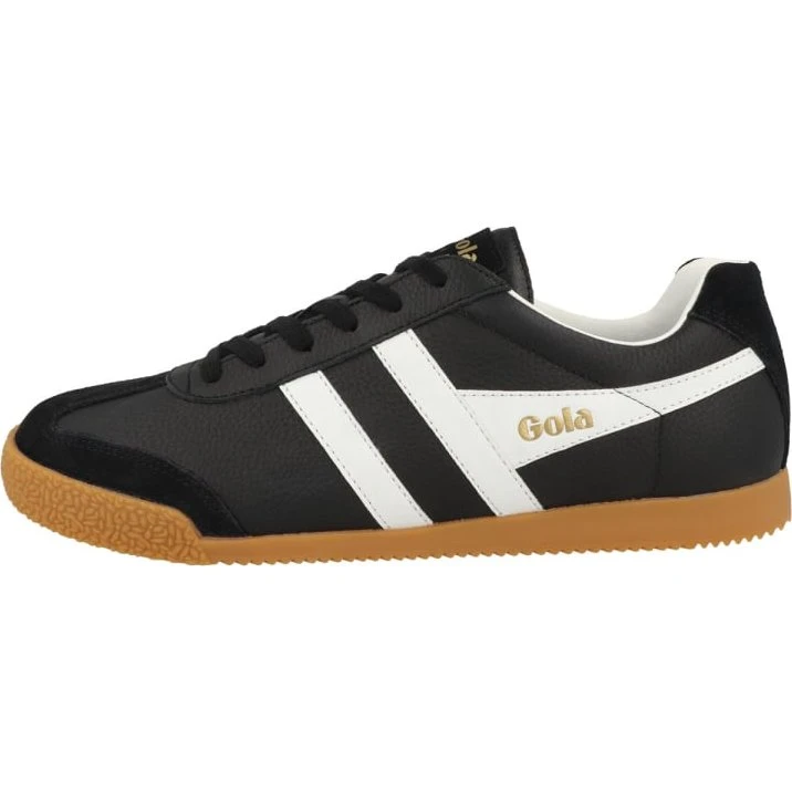 Gola Harrier Leather Sneaker Herren schwarz/weiß/orange