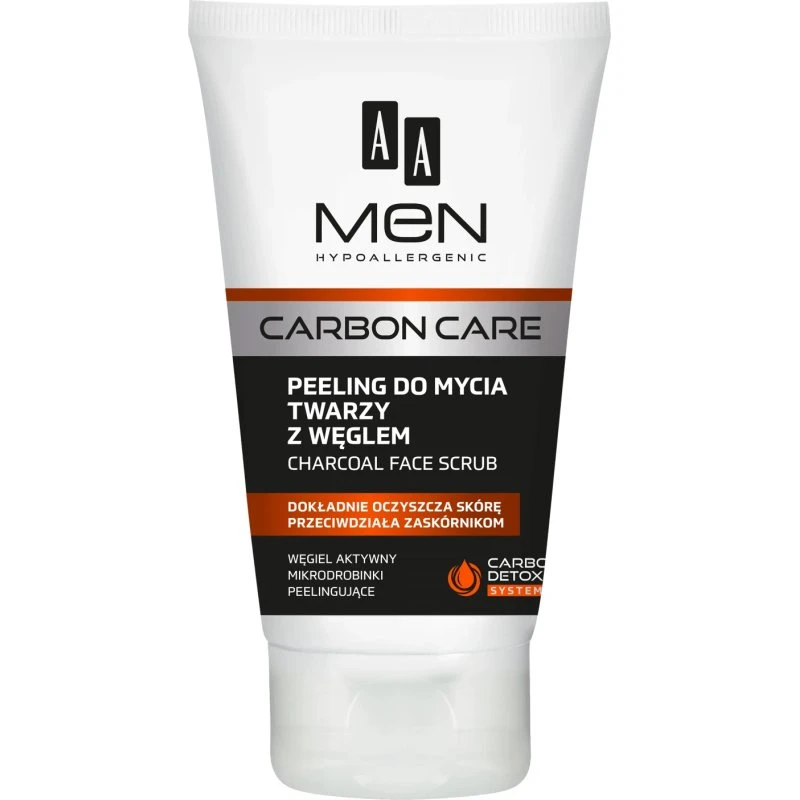 AA Men Carbon Care Gesichtspeeling mit Aktivkohle, 150 ml