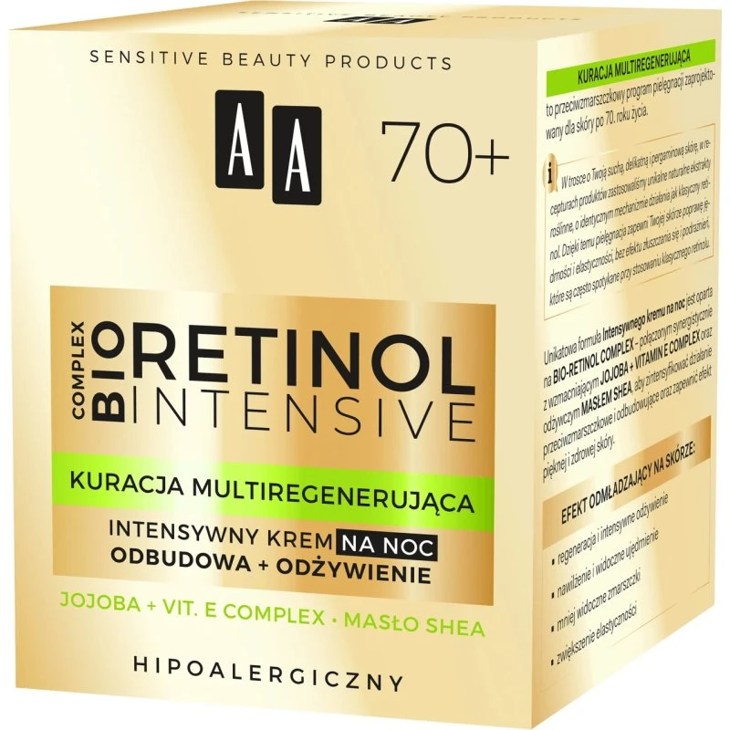 AA Retinol Intensive 70+ Nachtcreme, Regeneration & Pflege, 50 ml