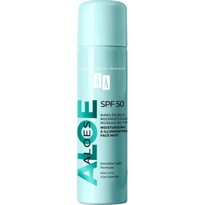 AA Aloe Vera Feuchtigkeitsspendender Schutznebel SPF 50, 100 ml