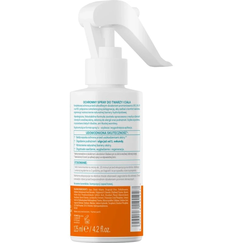 Oillan Ochronny Dermo-Spray Sonnenschutz SPF 50+, 125 ml