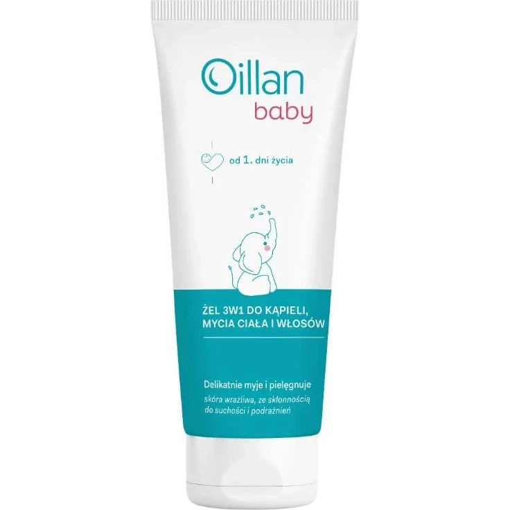 Oillan Baby 3-in-1 Bad-, Körperpflege- und Haargel, 100 ml