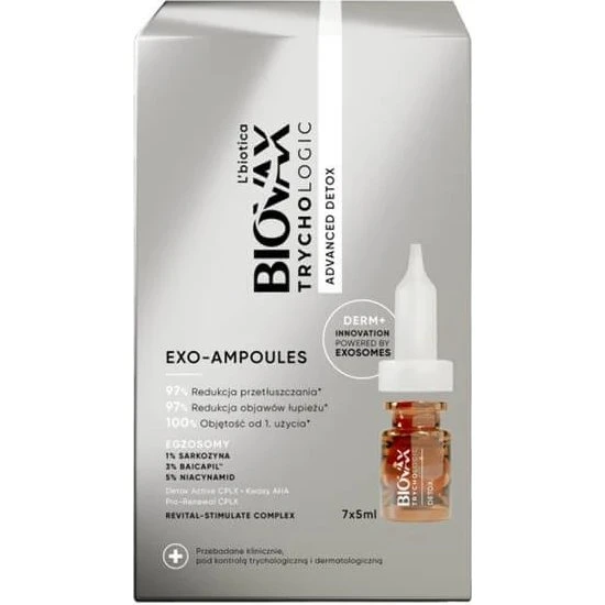 L'biotica Biovax Trychologic Advanced Detox Haarkur, 7 x 5 ml