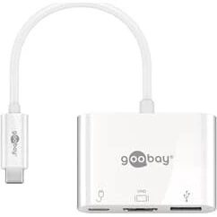 Goobay 62104 USB-C™ Multiport-Adapter HDMI, PD, weiß
