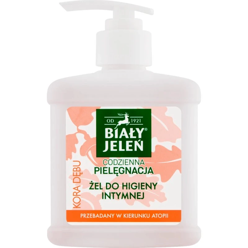 Weißes Jeleń Intimpflegegel mit Eichenrinde, 500 ml