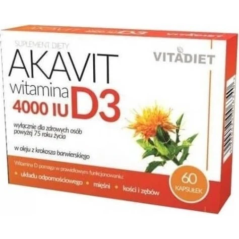 Vitadiet Akavit Vitamin D3 4000 IU, 60 Kapseln