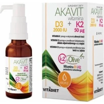 VITADIET Akavit Vitamin D3 2000 IU + K2 50µg, 29,4 ml
