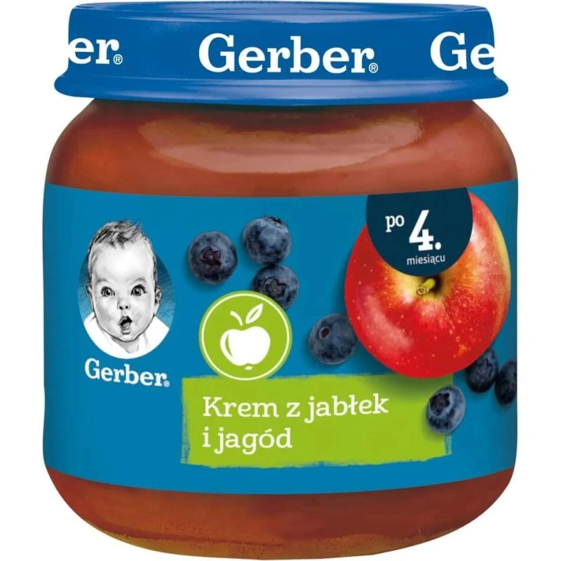 Gerber Apfel- und Beerencreme Dessert, ab 4 Monaten, 125g
