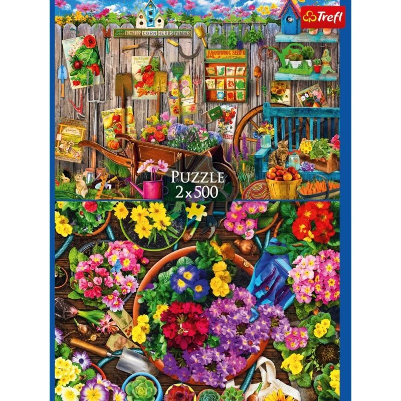 Trefl Puzzle Set: 2x500 Teile Garten & Blumen