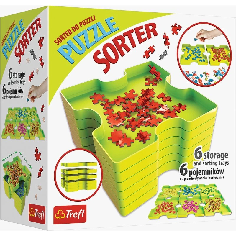 Trefl Rätselsortierer - 6 praktische Sortierschüsseln für Puzzles