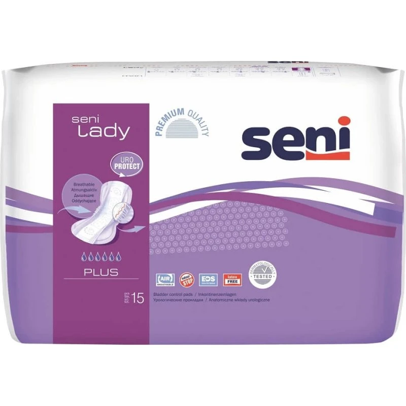 Urologische Pads Plus, 15 Stück, Brüste