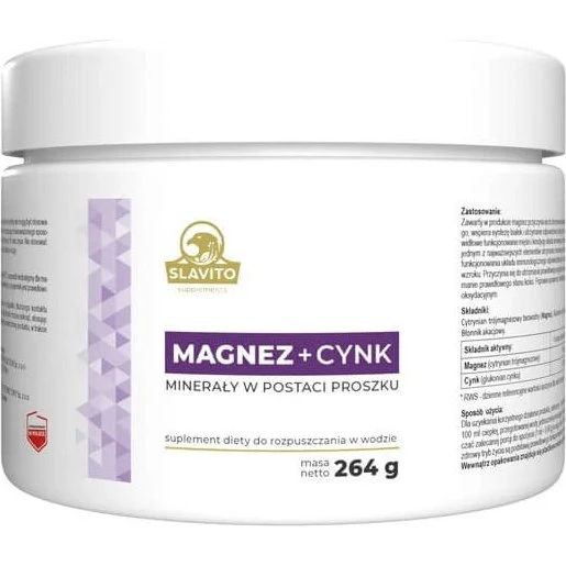 Slavito Magnesium + Zink Pulver, 264 g