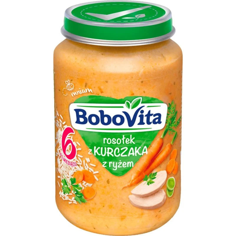 BoboVita Hühnersuppe mit Reis für Babys ab 6 Monaten, 190 g