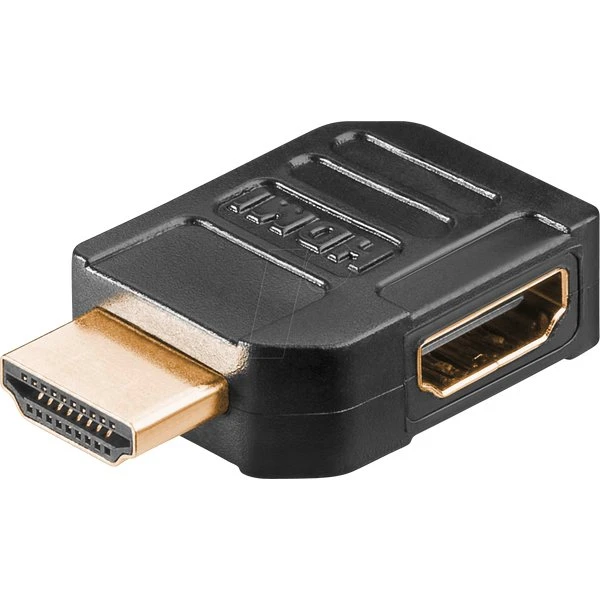 Goobay HDMI A 90° Winkeladapter vergoldet schwarz